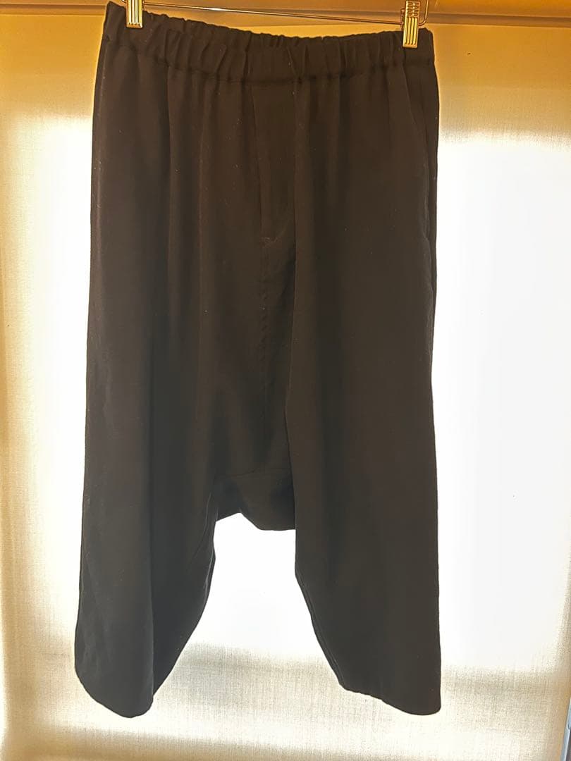 コムデギャルソン ブラック サルエルパンツ ファスナー付き