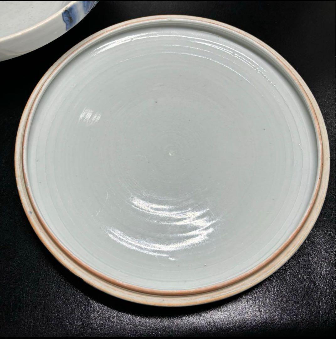 江戸期 古伊万里 染付！良き図柄！松に鷹(鷲)図！蓋物/喰籠 1点！