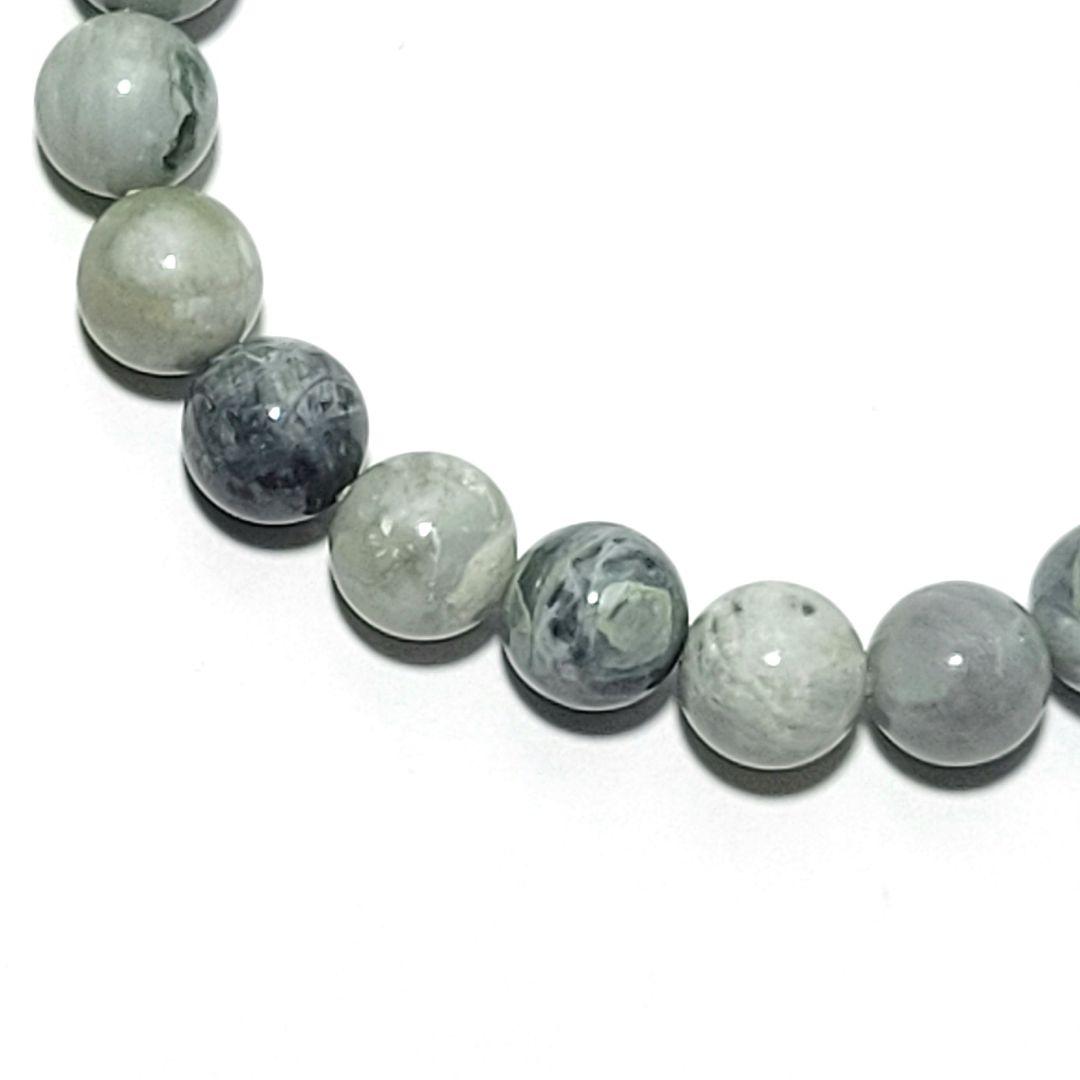 ピンク・糸魚川翡翠ブレスレット:8㍉玉×24個：16~17cmBR0083