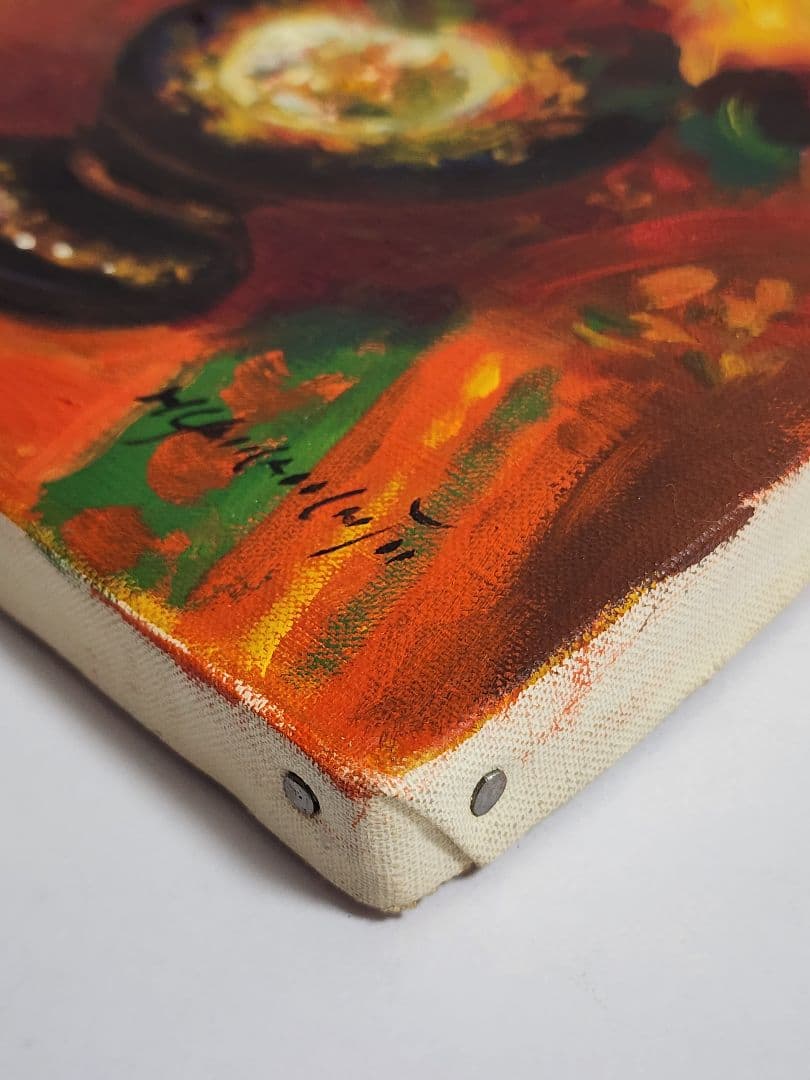 yoshipresson 山本彪一　薔薇　キャンバスに油彩　F4号　額装