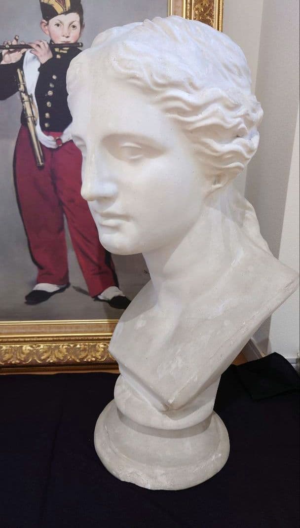 【中古品】石膏像　ミロのビーナス　胸像　訳あり　デッサン　スタジオ　オブジェ