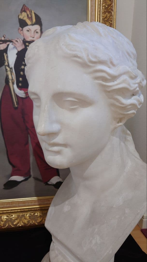 【中古品】石膏像　ミロのビーナス　胸像　訳あり　デッサン　スタジオ　オブジェ