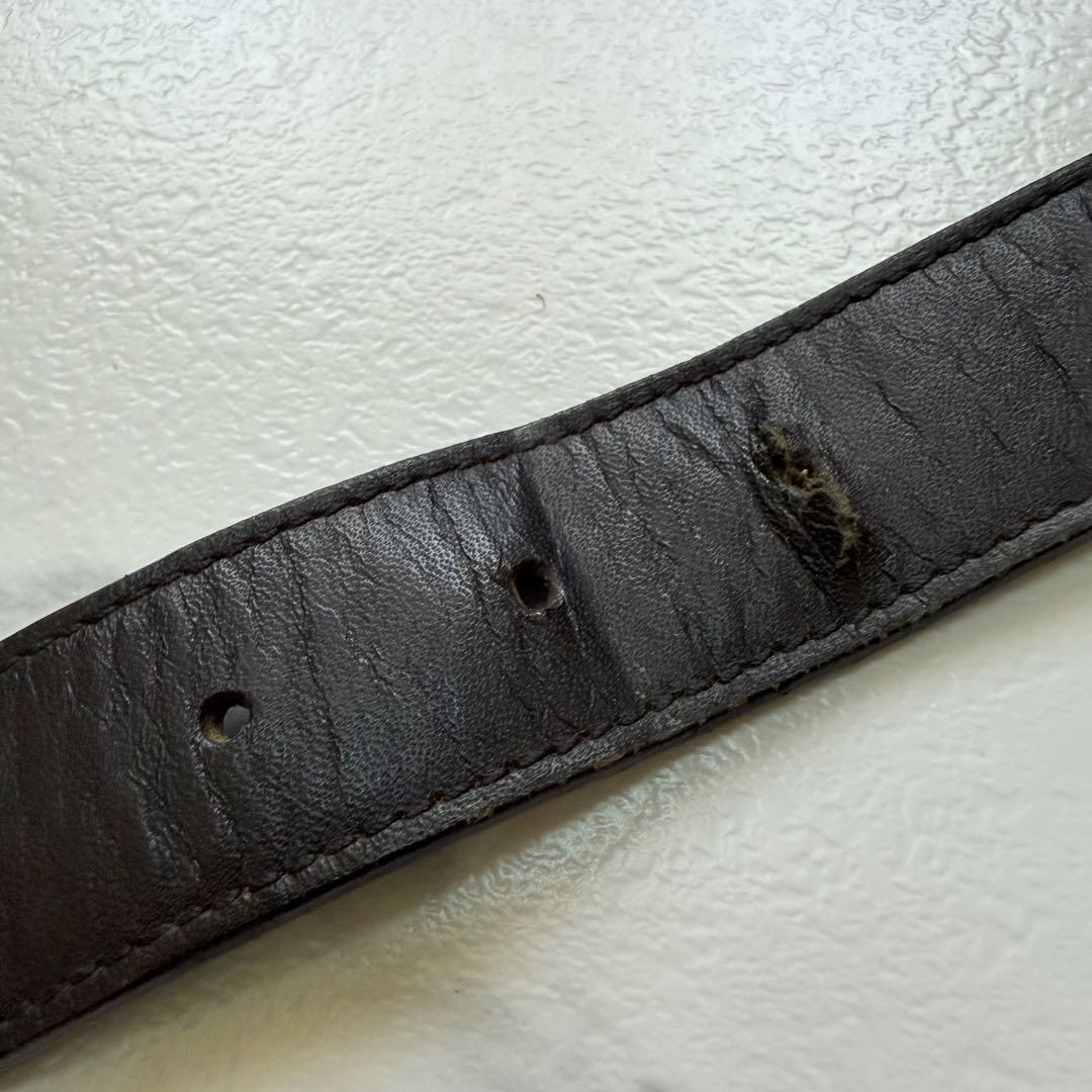 グッチ ロゴ プレート レザー リード 首輪 セット ブラック 中型犬　大型犬