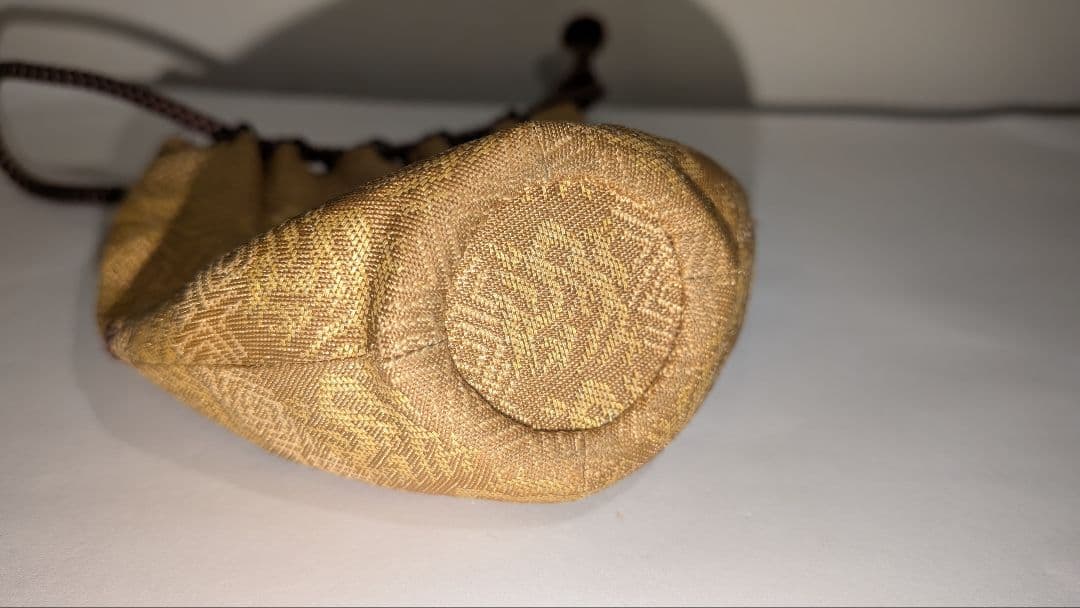 『鬼丸祐輔』高取焼茶入　雪山窯　二代『鬼丸碧山』茶道具　仕覆共箱西陣織龍爪金襴