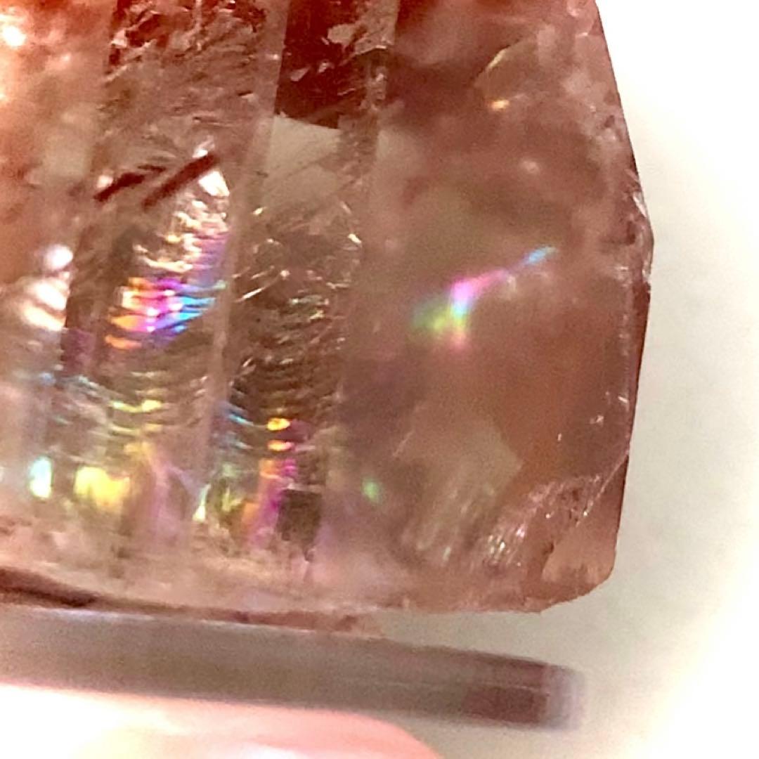 美し過ぎるピーチカラートパーズ原石104ct/非加熱/鉱物標本