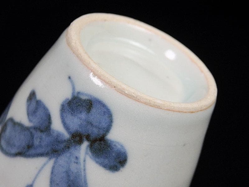 古伊万里　草花の図　猪口　江戸中期　D860AS-fbcm