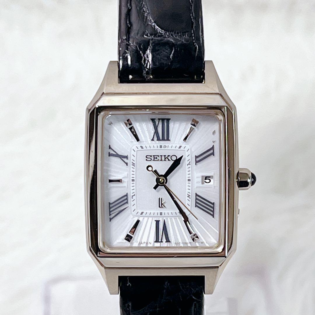 【美品】 セイコー ルキア 電波ソーラー レディース腕時計 SSVW162