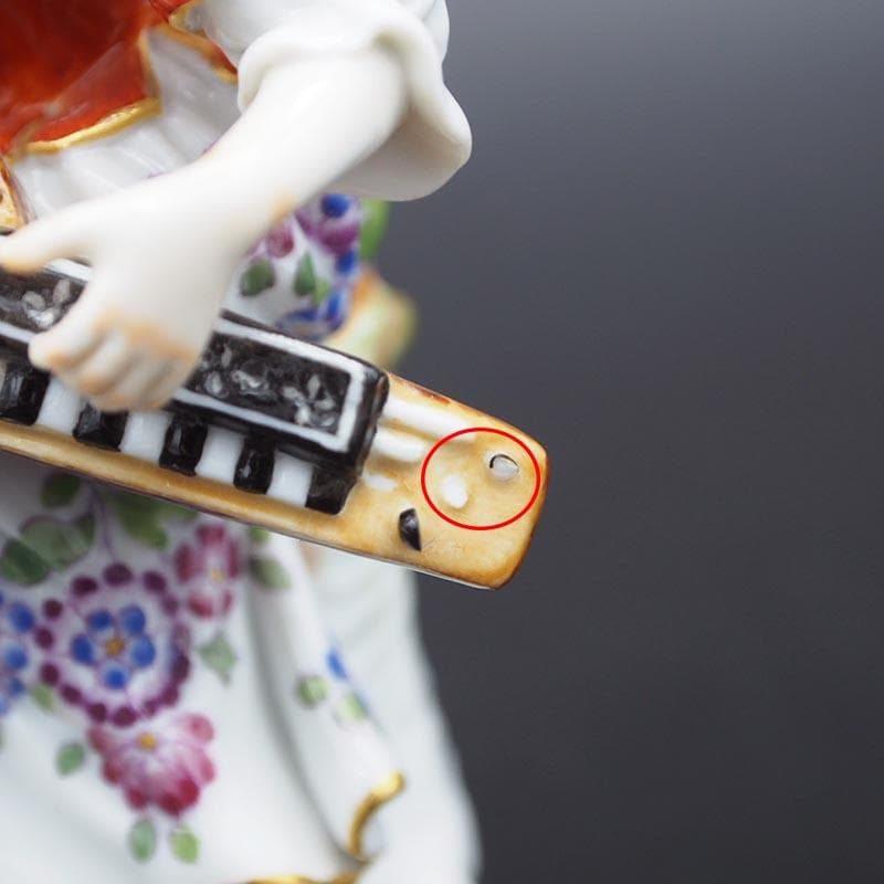 マイセン 宮廷の楽隊 ハーディ・ガーディ奏者 １級品 マイヤー造形