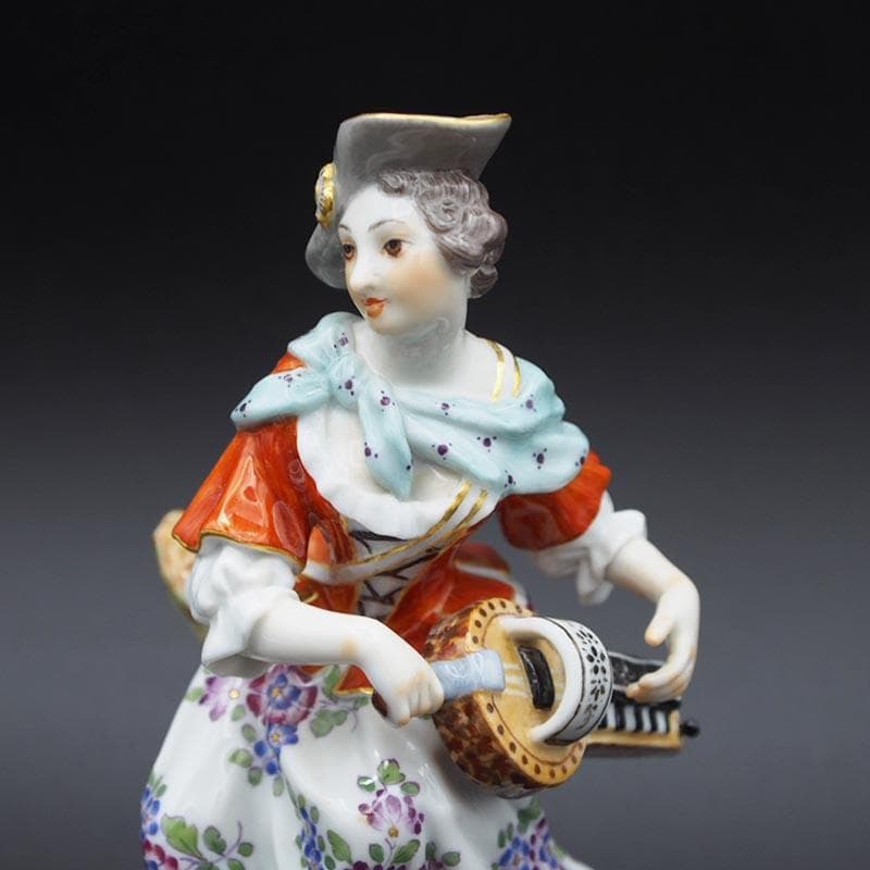 マイセン 宮廷の楽隊 ハーディ・ガーディ奏者 １級品 マイヤー造形