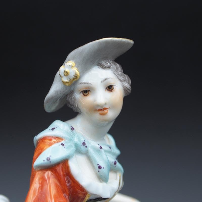 マイセン 宮廷の楽隊 ハーディ・ガーディ奏者 １級品 マイヤー造形