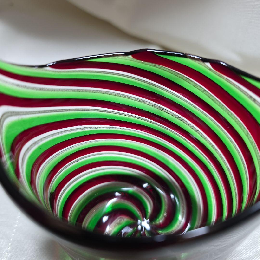 【希少】ムラーノグラス 金箔ライン入り