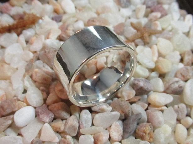 ■手作り■シルバー９５０特太平打ちリング２８.５号