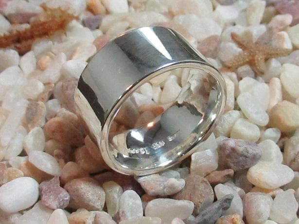 ■手作り■シルバー９５０特太平打ちリング２８.５号