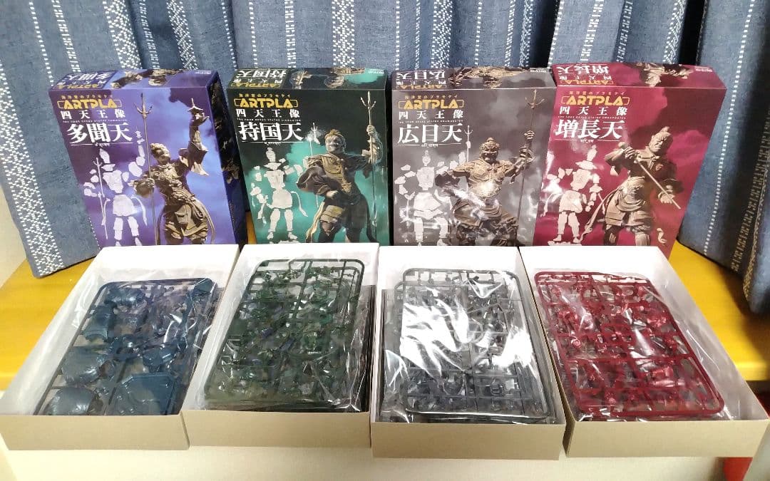 海洋堂 プラモデル ARTPLA 四天王像 多聞天 持国天 広目天 増長天セット