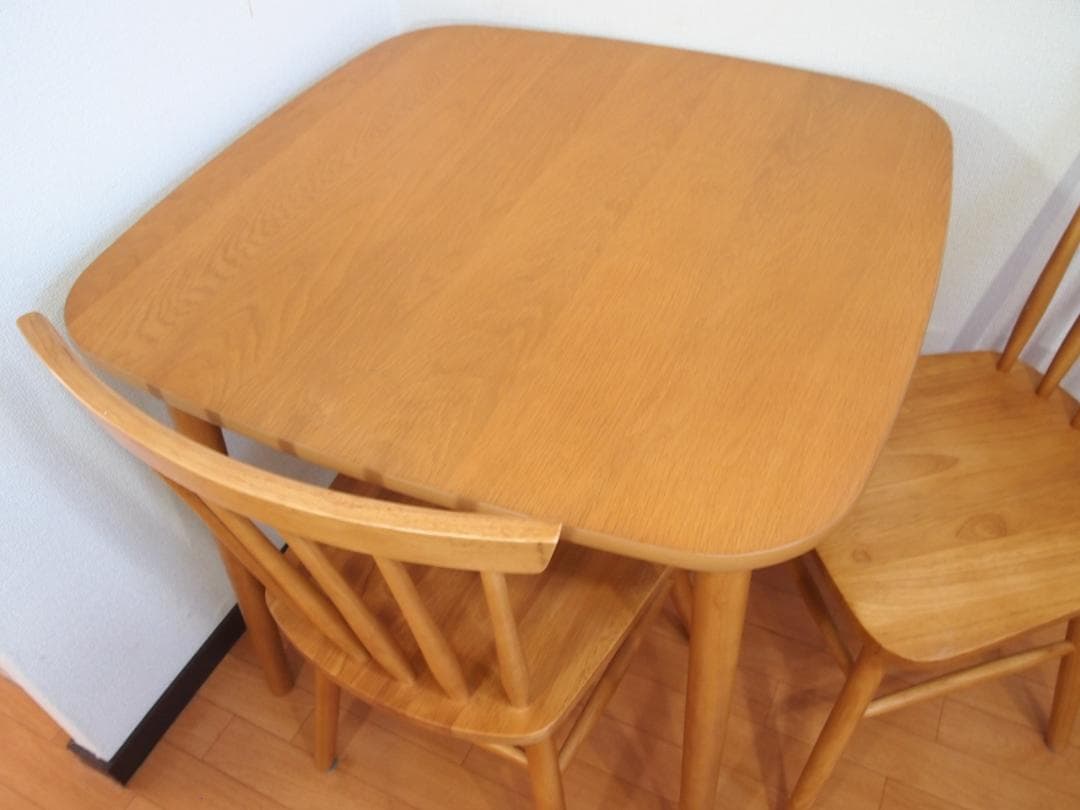 【美品】タンスのゲン 2人用 ダイニングテーブル/WRT38テーブル ウッド家具