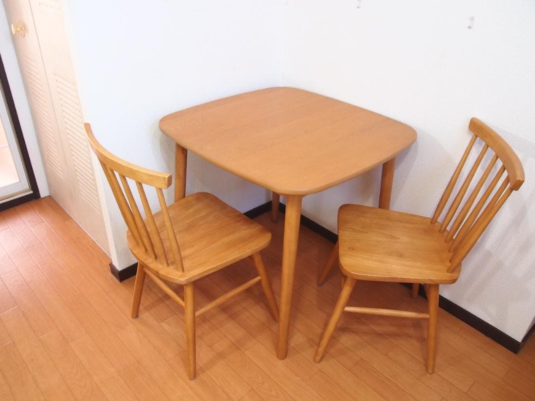 【美品】タンスのゲン 2人用 ダイニングテーブル/WRT38テーブル ウッド家具