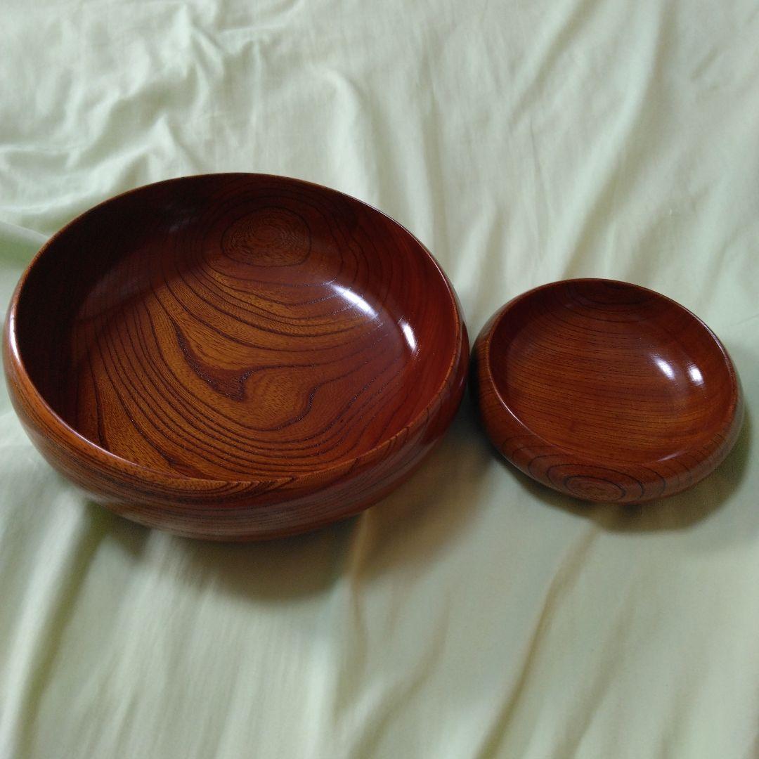 小田原漆器　欅（けやき）くりぬきボウル　大×1　小×5セット