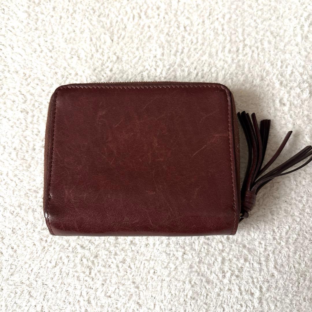 CELINE ブラウン 二つ折り財布 タッセル付き