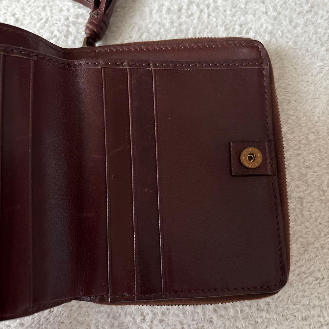 CELINE ブラウン 二つ折り財布 タッセル付き