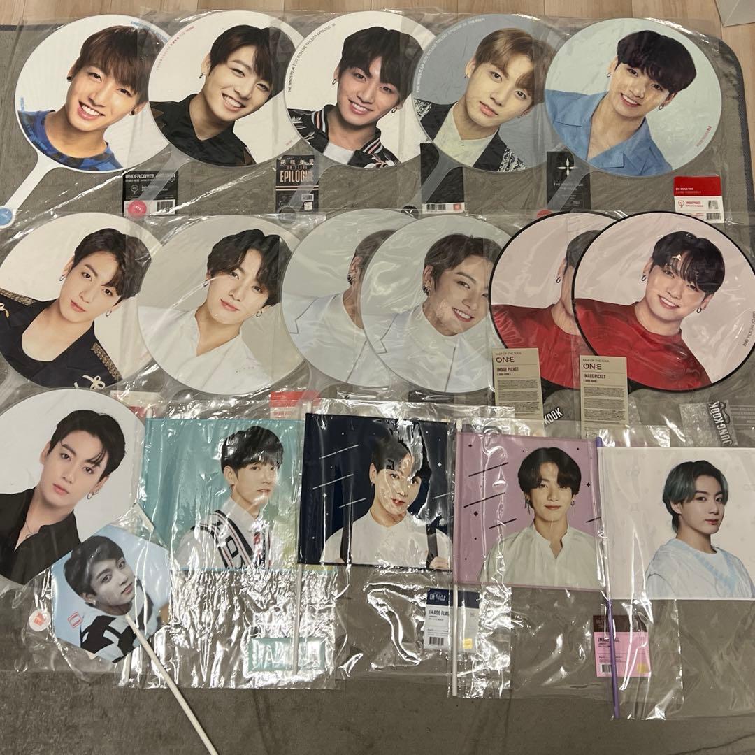 BTS ジョングク グク JUNGKOOK うちわ フラッグ コンプ セット