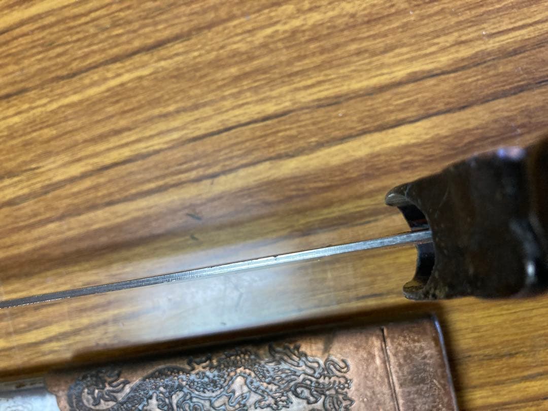 中国 剣 模造刀 鞘付き 全長約98cm 刃渡り約69㎝ 太極剣 昭和レトロ