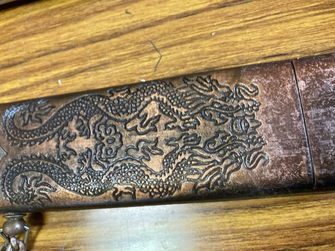 中国 剣 模造刀 鞘付き 全長約98cm 刃渡り約69㎝ 太極剣 昭和レトロ