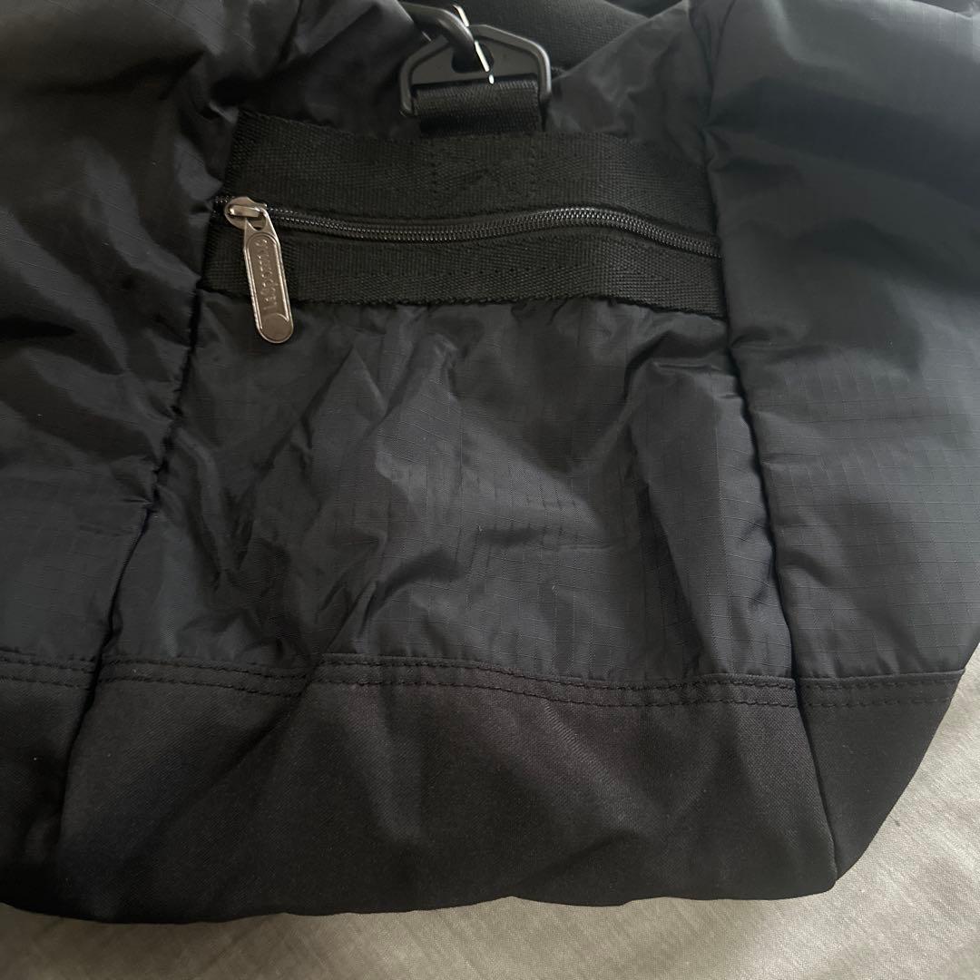 レスポートサック黒ボストンバッグ ショルダーストラップ付　LESPORTSAC