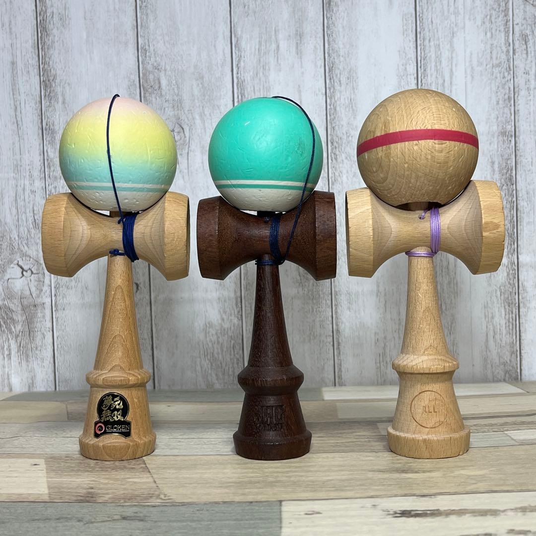 夢元無双 JAC ALL けん玉中古3本セット スーラボ玉　mugenmusou