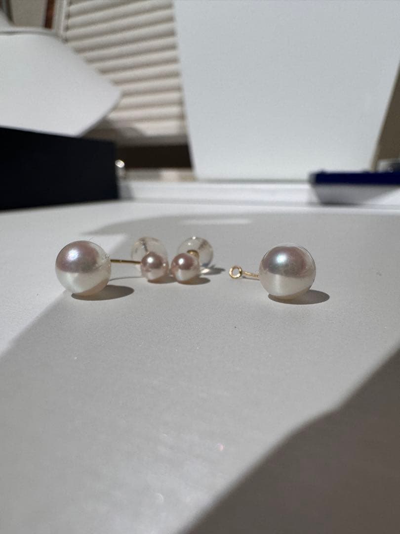 新品　未使用　高品質アコヤパールピアス