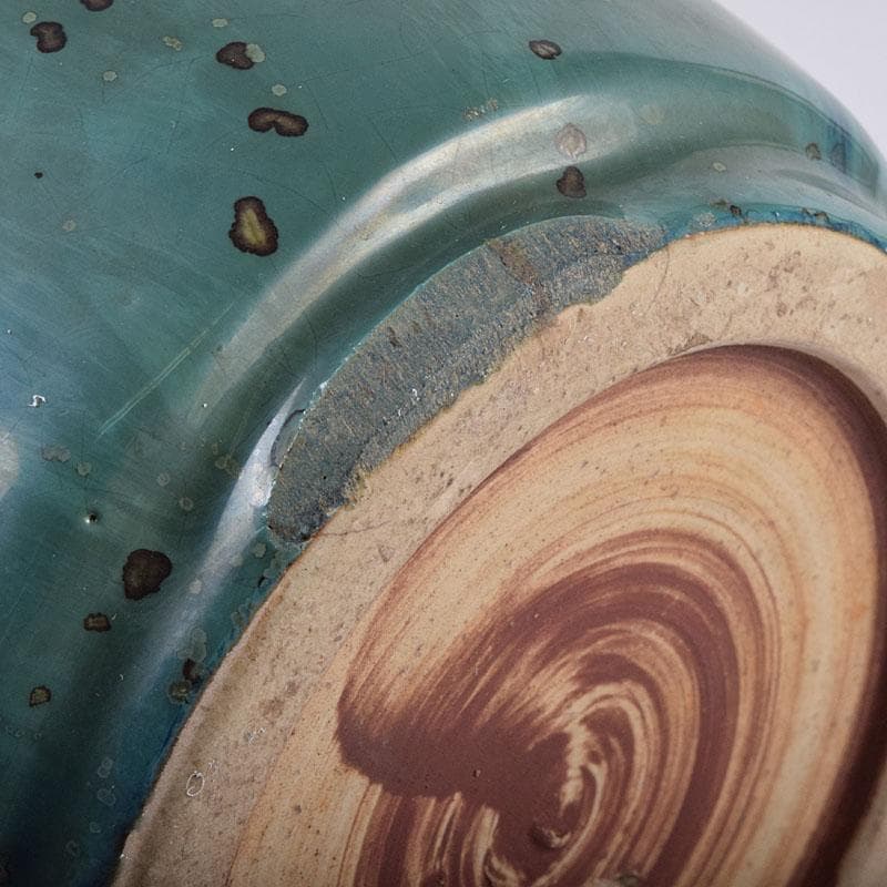 北大路魯山人作　織部焼　耳付花瓶　小山富士夫（古山子）極め箱　D　R8931B