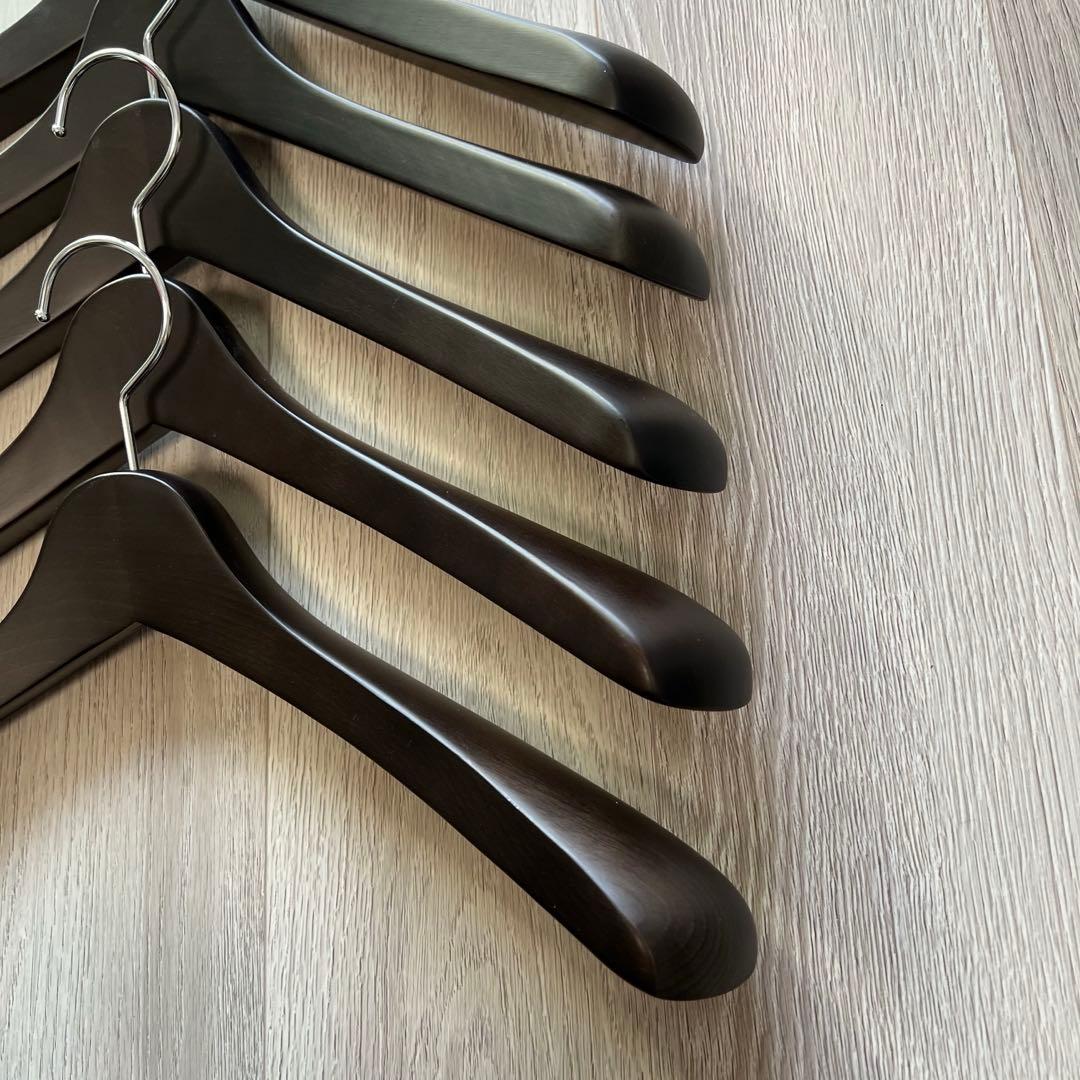 セキさま専用　ナカタハンガー　ジャケット用　ダークブラウン　6本セット