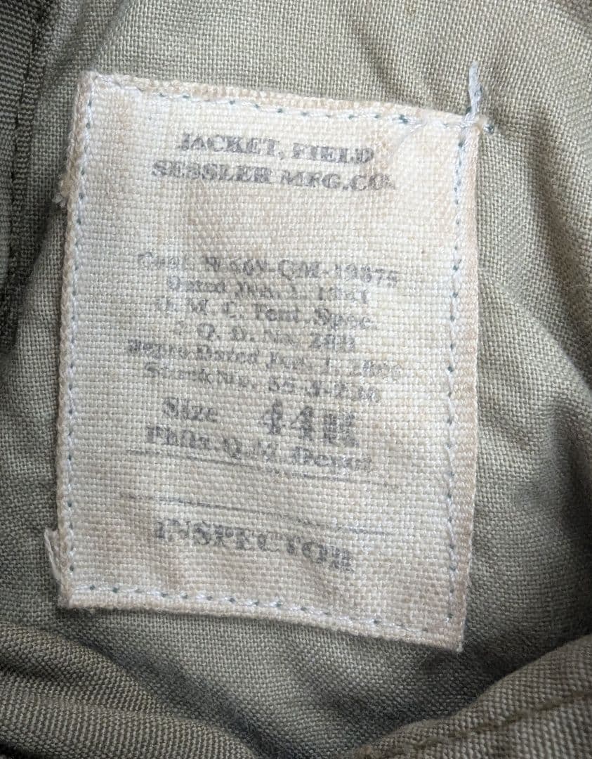 M41フィールドジャケット セスラー社製 　レプリカ サイズ44R