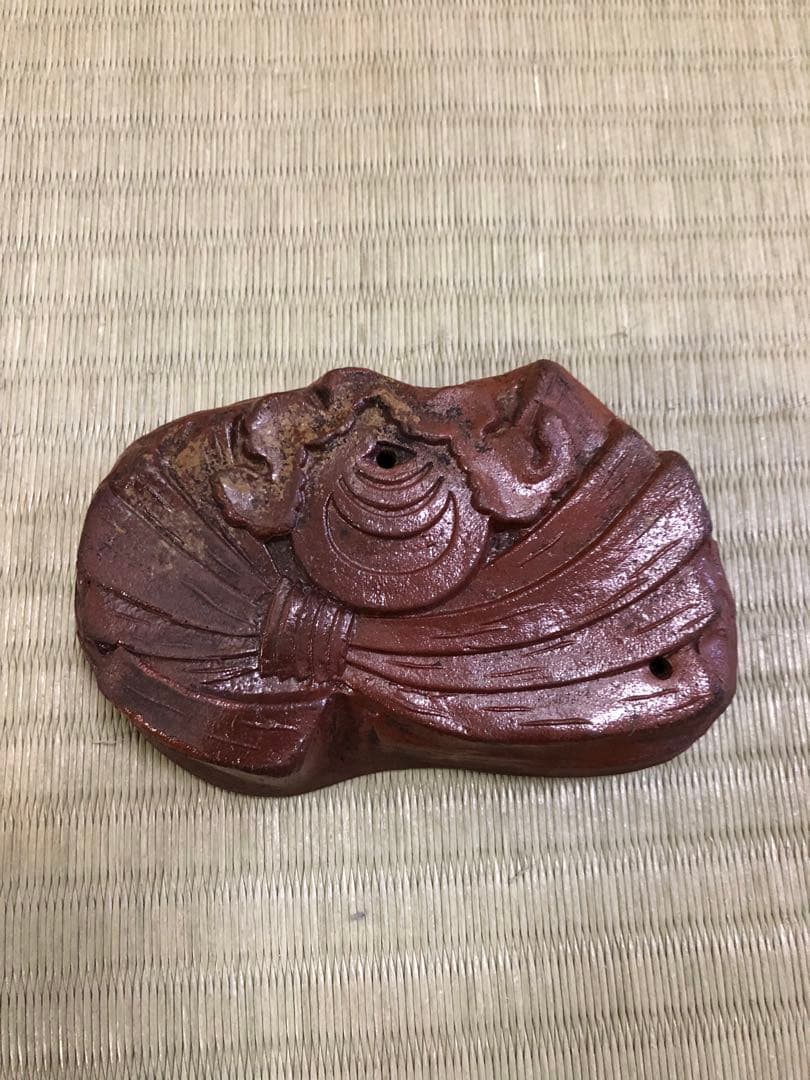 ①李朝瑠璃釉魚形水滴　② 李朝瑠璃釉魚形水滴　③古備前宝珠と熨斗水滴　3点セット