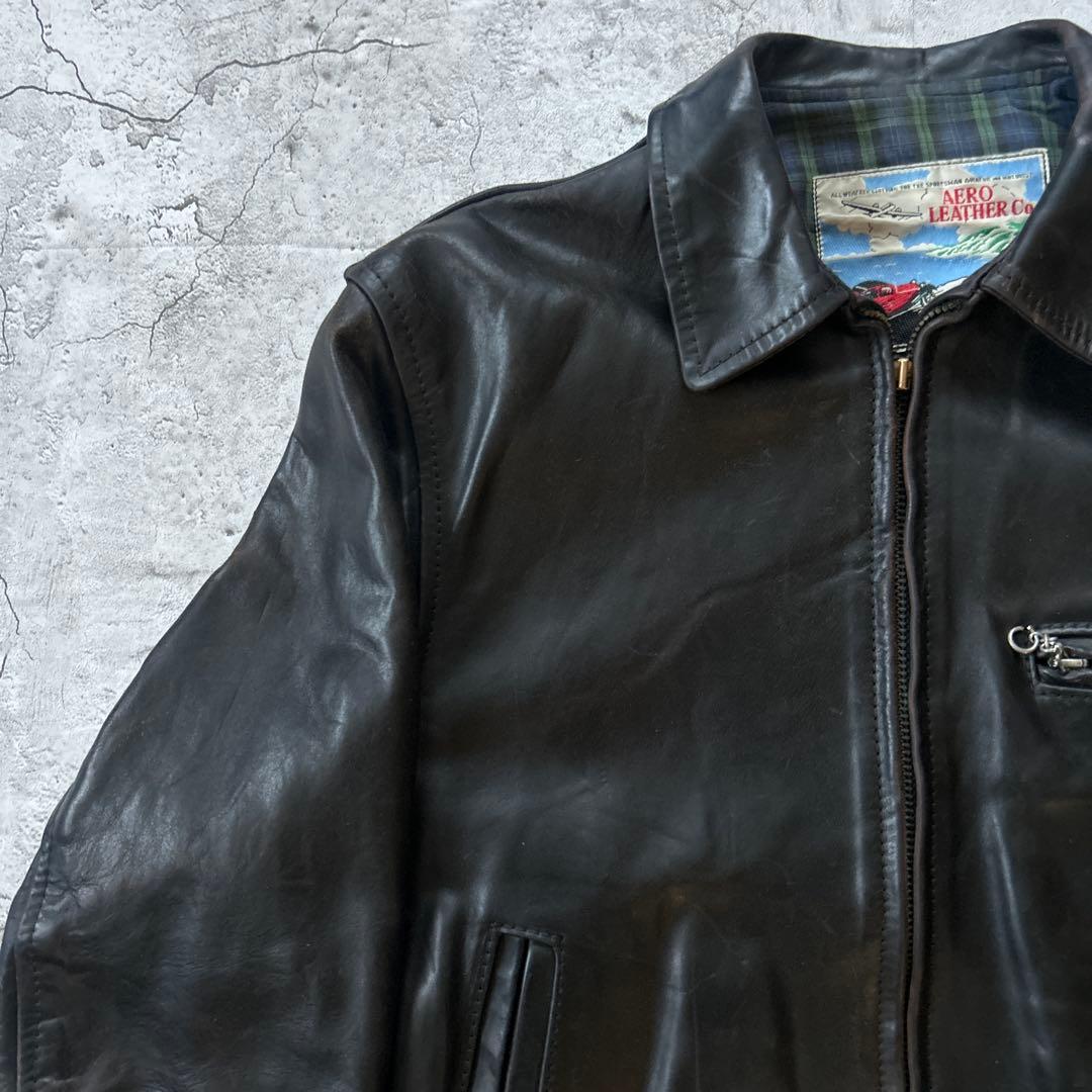 AERO LEATHER ホースハイド ハイウェイマン レザージャケット 38