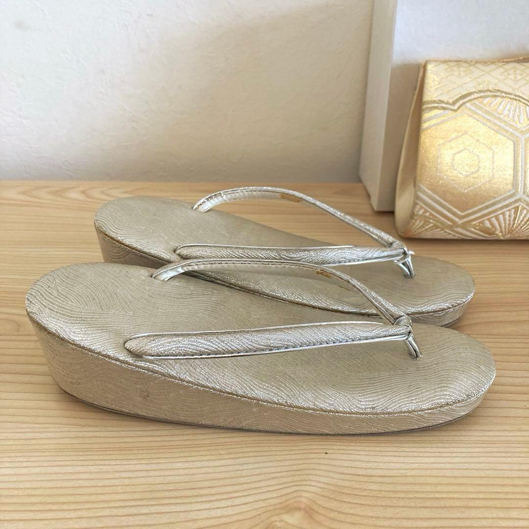 礼装　和装バッグ草履セット　金銀糸　結婚式　入学式　成人式