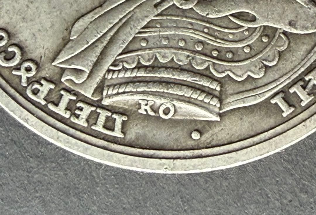 ロシア帝国 ピョートル大帝 記念メダル 1719 大型45mm 37.17g