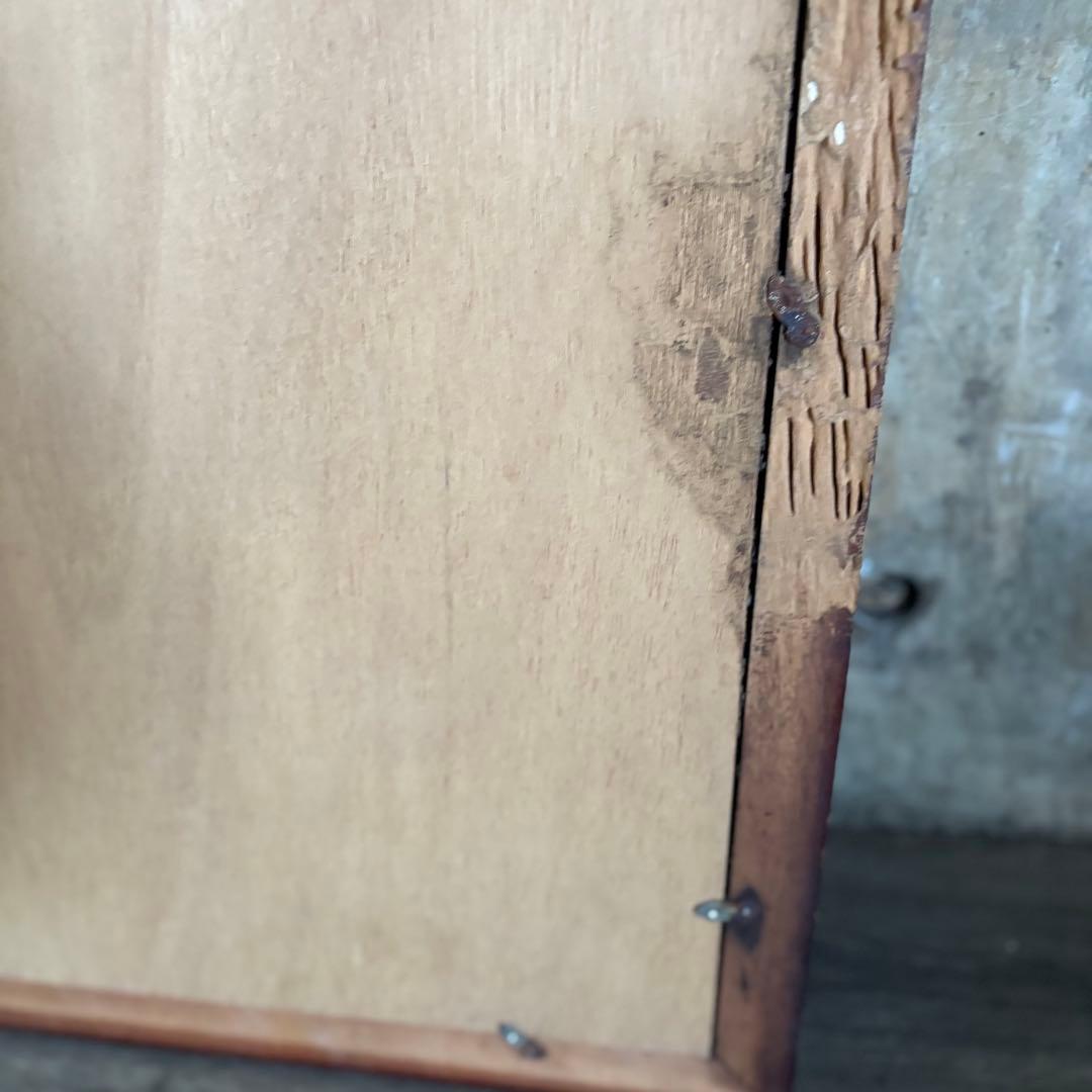 ニューステンドグラスパネル　帆船　ヨット　ヴィンテージ 額装　現状品