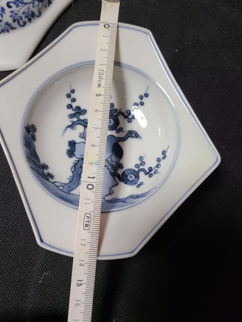 須田菁華染付六角皿5客組