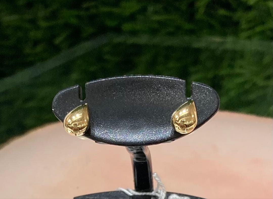 【新品未使用】K18 しずく型　地金ピアス