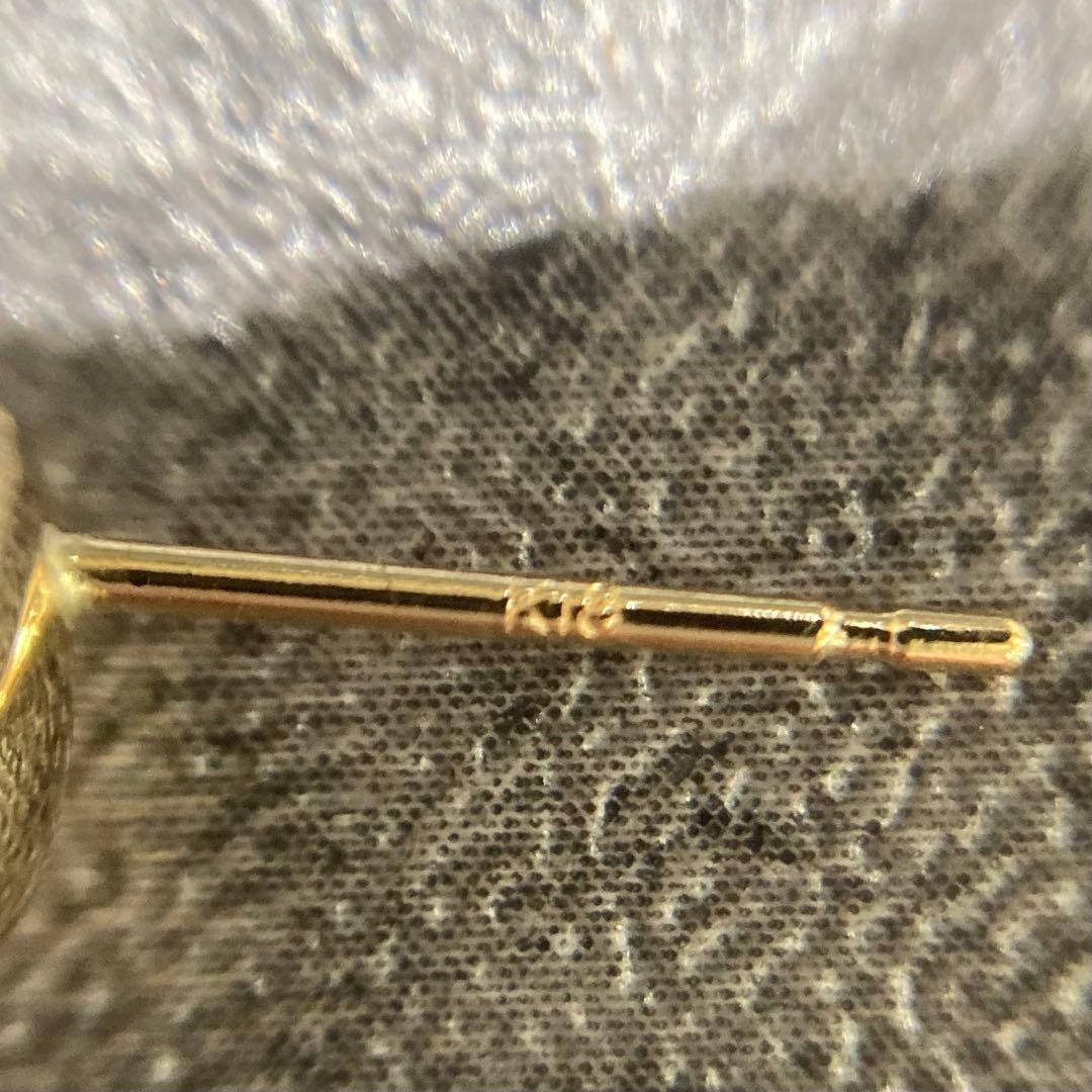 【新品未使用】K18 しずく型　地金ピアス