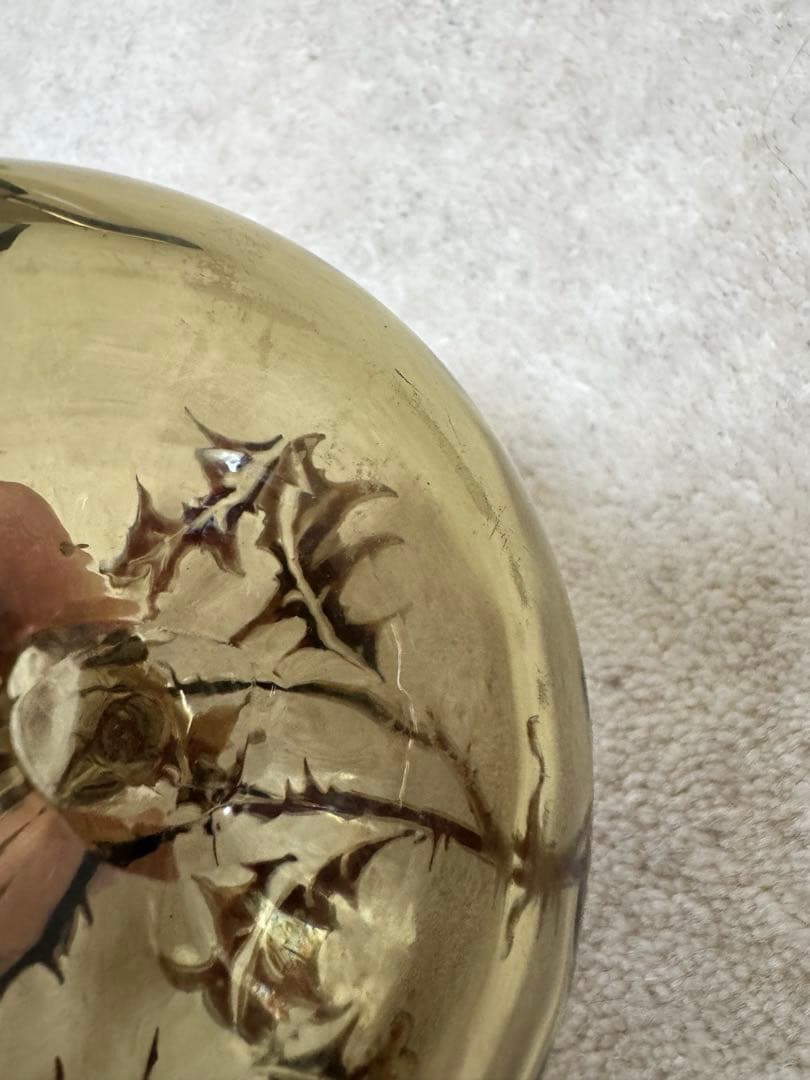 本物保証 エミール•ガレ エナメルガラス花瓶 約1890年 骨董 稀少品 共箱