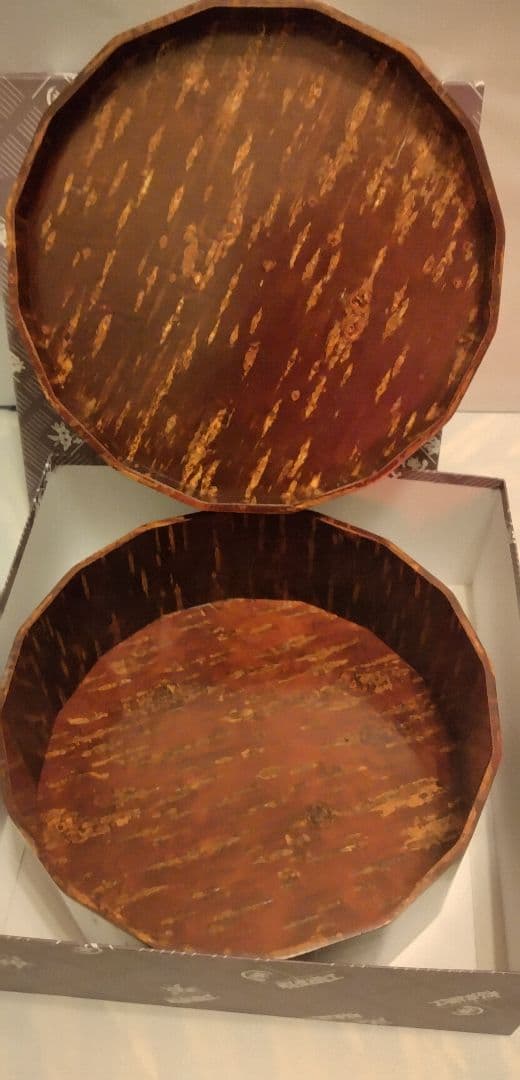 新品樺細工桜模様 16角形