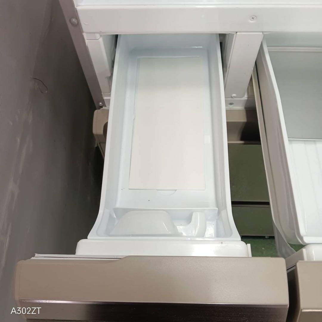 446 ガラスパネル　大型冷蔵庫　右開き　400L強 美品　5ドア　大人気モデル