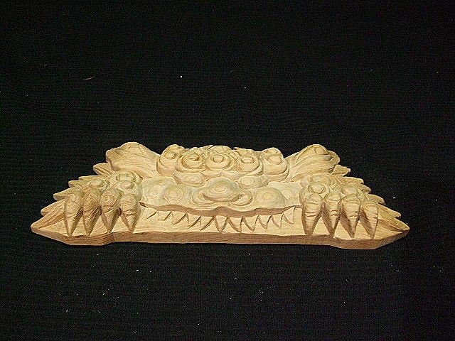 【獅子噛み】山車、だんぢり木彫り彫刻　幅30ｃｍ