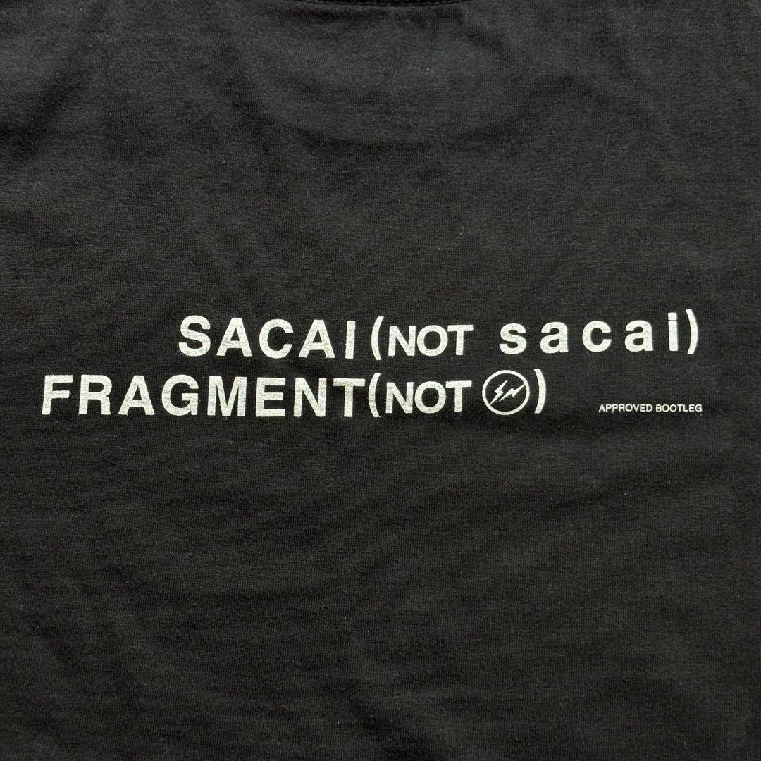 sacai x FRAGMENT DESIGN Tシャツ 黒 size3