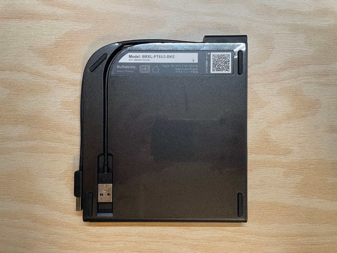 BUFFALO ブルーレイディスクドライブ BRXL-PTG3-BKE