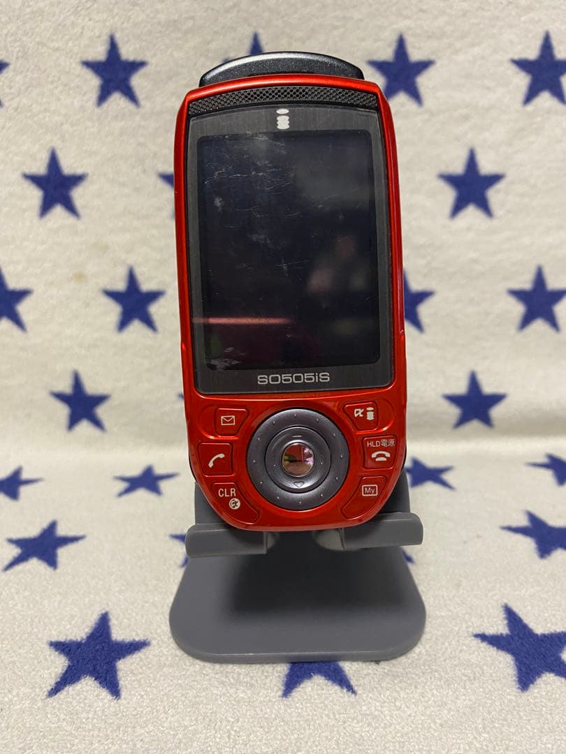 SO505iS オレンジ 回転式 携帯電話