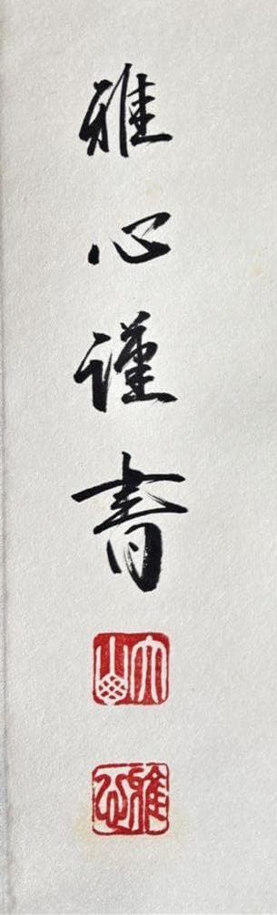 【 真作保証】掛軸 渡辺雅心『南無釈迦牟尼佛』仏書 紙本 肉筆 共箱付 掛け軸