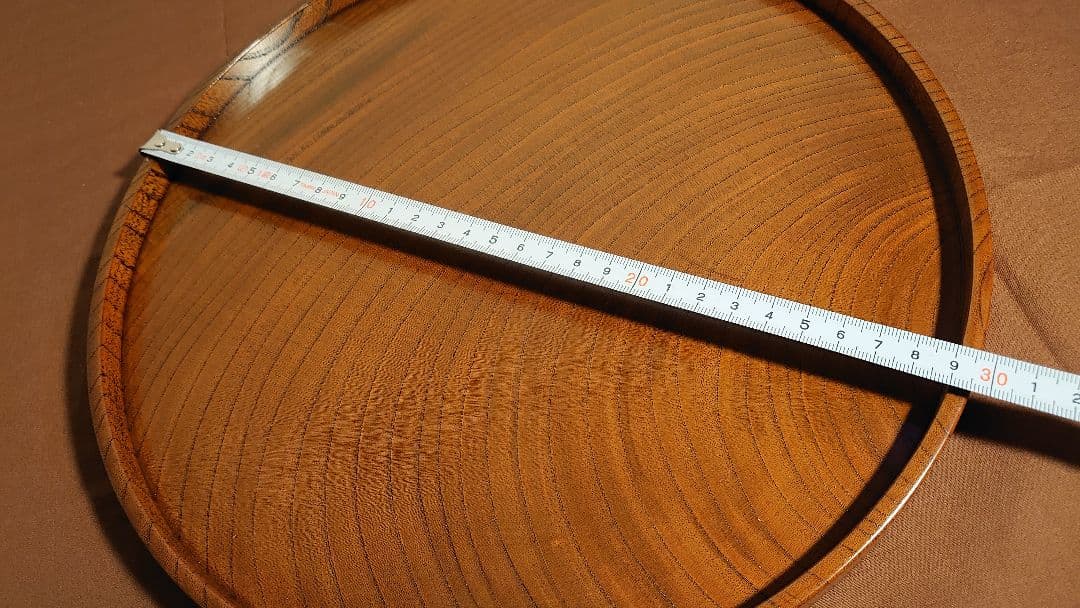 丸盆　山中漆器　欅　欅製　くり抜き　川北造　拭き漆　富貴漆　アンティーク　１客