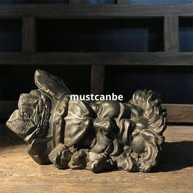 石彫刻怒目金剛 茶室 茶卓 書斎 禅意置物 装飾品 工芸品